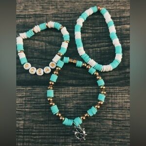 Ocean-Themed Beaded Bracelet Set